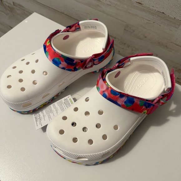 CROCS Shoes Crocs Platform Womens Mens 8 Multicolor Velcro